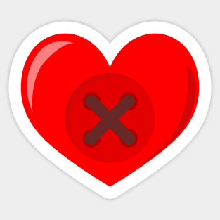 Heart button Sticker